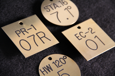 Custom Brass Valve Tags